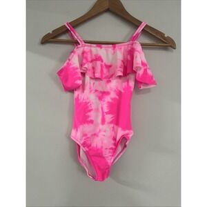 Kanu Surf One Piece Swimsuit‎ Girls Size 6X Beach Girl Pink Tie Dye